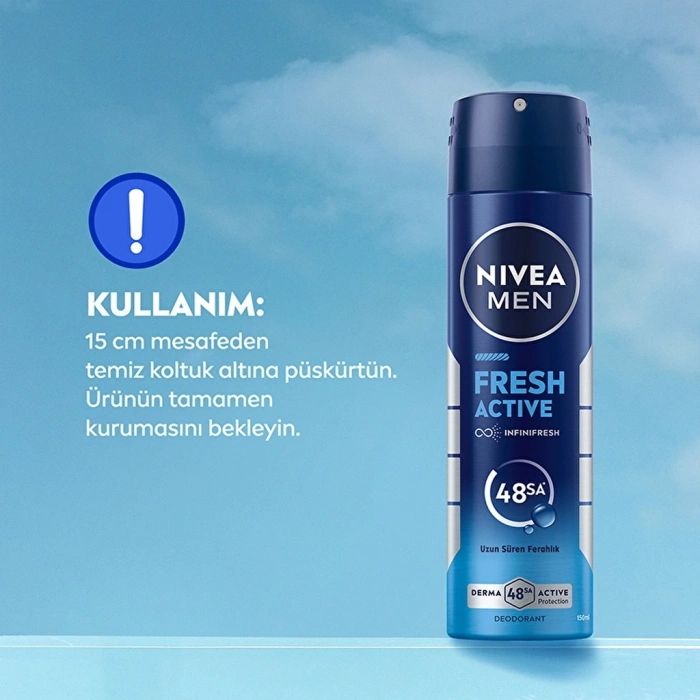 Nivea Men Erkek Sprey Deodorant Fresh Active 150 ml