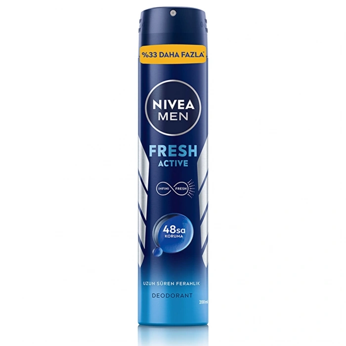 Nivea Men Fresh Active Erkek Sprey Deodorant 200 ml