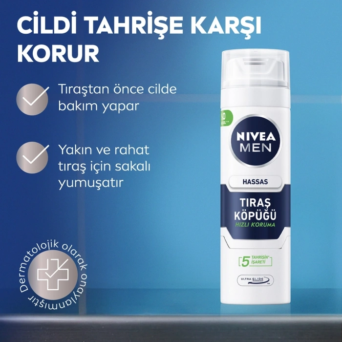 Nivea Men Hassas Tıraş Köpüğü 200 ml