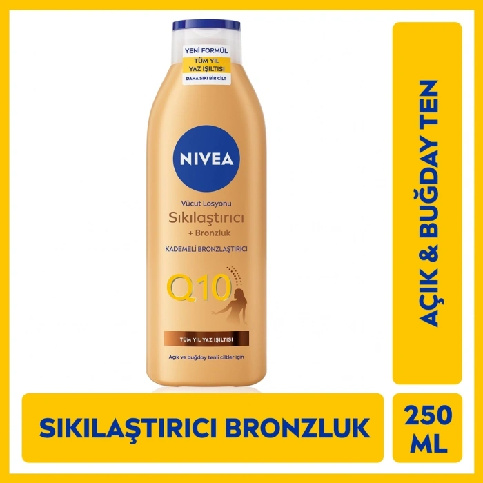 Nivea Q10 Sıkılaştırıcı ve Bronzlaştırıcı Vücut Bakım Losyonu 250 ml