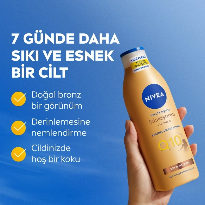 Nivea Q10 Sıkılaştırıcı ve Bronzlaştırıcı Vücut Bakım Losyonu 250 ml