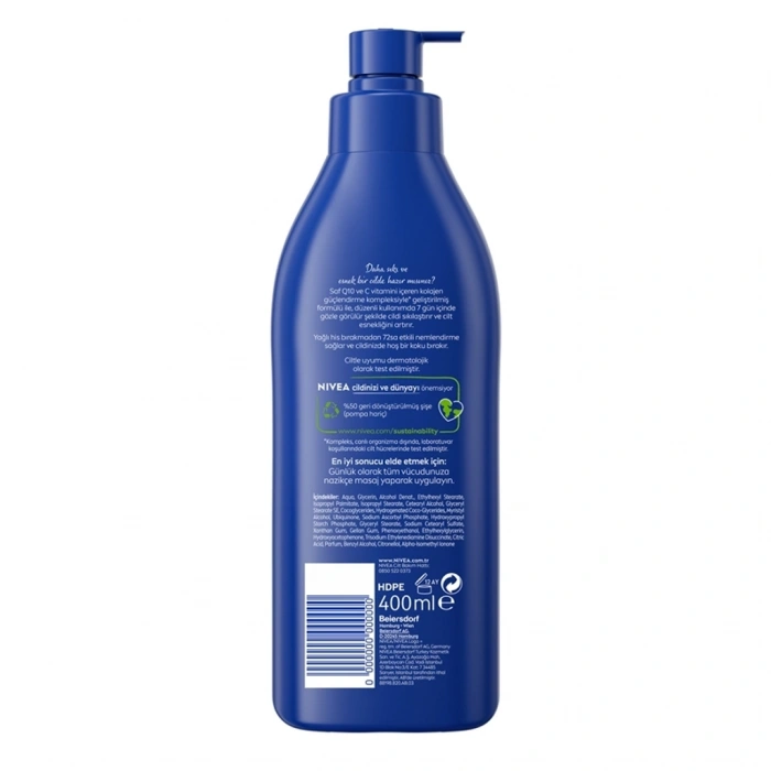 Nivea Q10 Sıkılaştırıcı ve Nemlendirici Vücut Bakım Sütü 400 ml