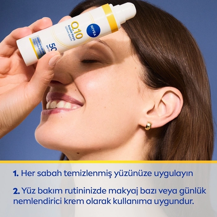 Nivea Q10 SPF50 Yüksek Güneş Korumalı Kırışıklık Karşıtı Gündüz Kremi 40 ml