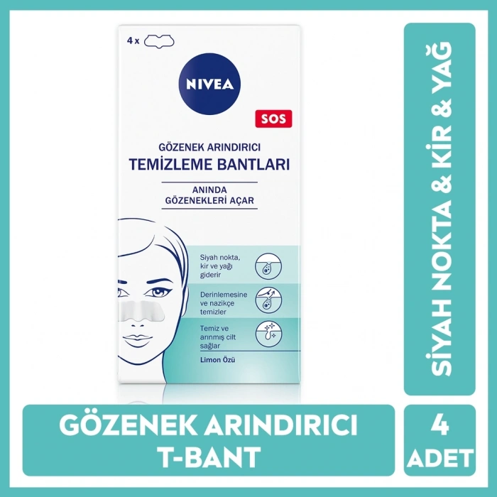 Nivea Siyah Nokta Temizleyici ve Gözenek Arındırıcı Burun T-Bant 1 Kutu
