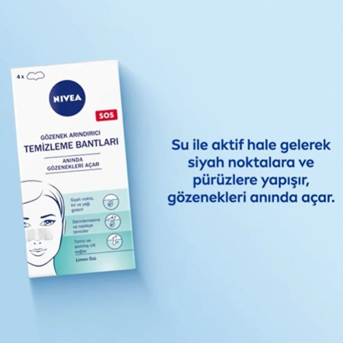 Nivea Siyah Nokta Temizleyici ve Gözenek Arındırıcı Burun T-Bant 1 Kutu
