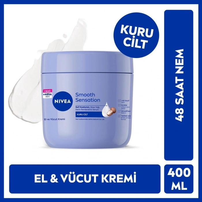 Nivea Smooth Sensation El ve Vücut Bakım Kremi 400 ml