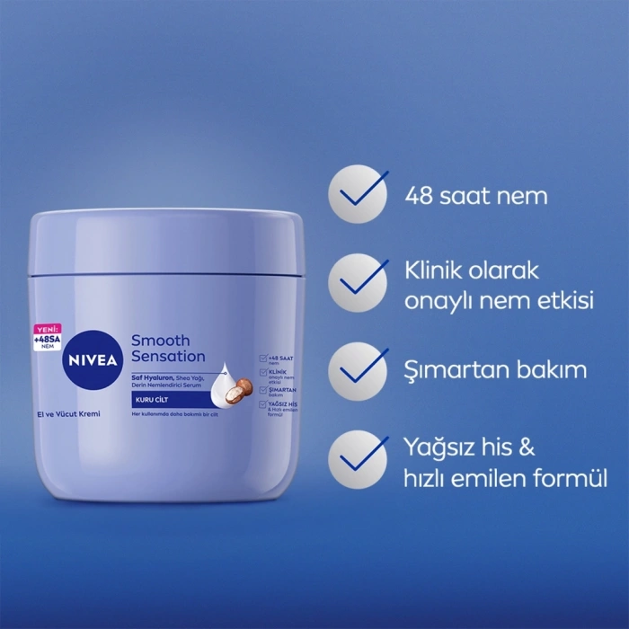 Nivea Smooth Sensation El ve Vücut Bakım Kremi 400 ml