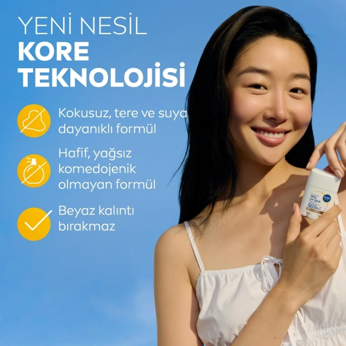 Nivea Sun 50+SPF Yüksek Güneş Korumalı Stick Yüz Güneş Kremi 15 gr