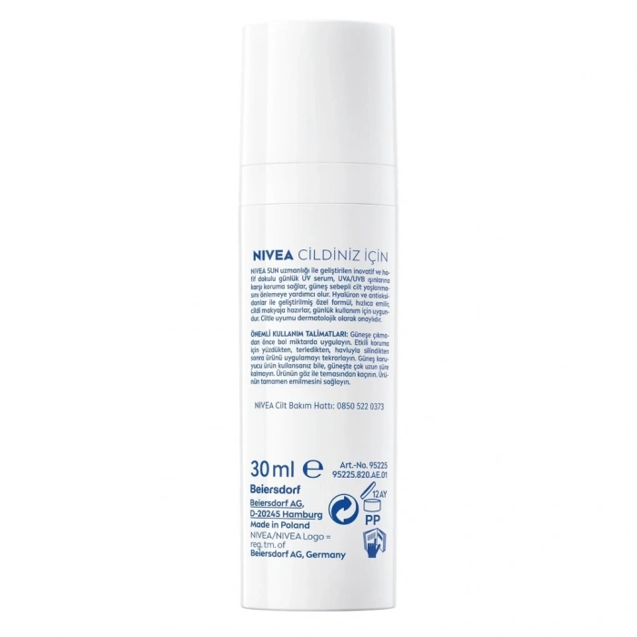 Nivea Sun SPF50 2si 1 Arada UV Koruma & Pürüzsüzlük Primer Serum 30 ml
