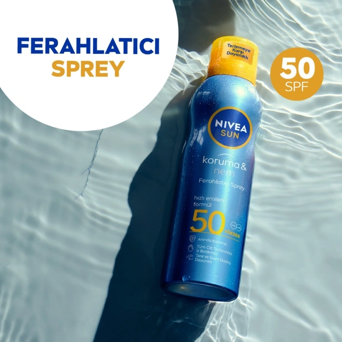 Nivea Sun SPF50 Güneş Koruyucu ve Ferahlatıcı Vücut Spreyi 200 ml