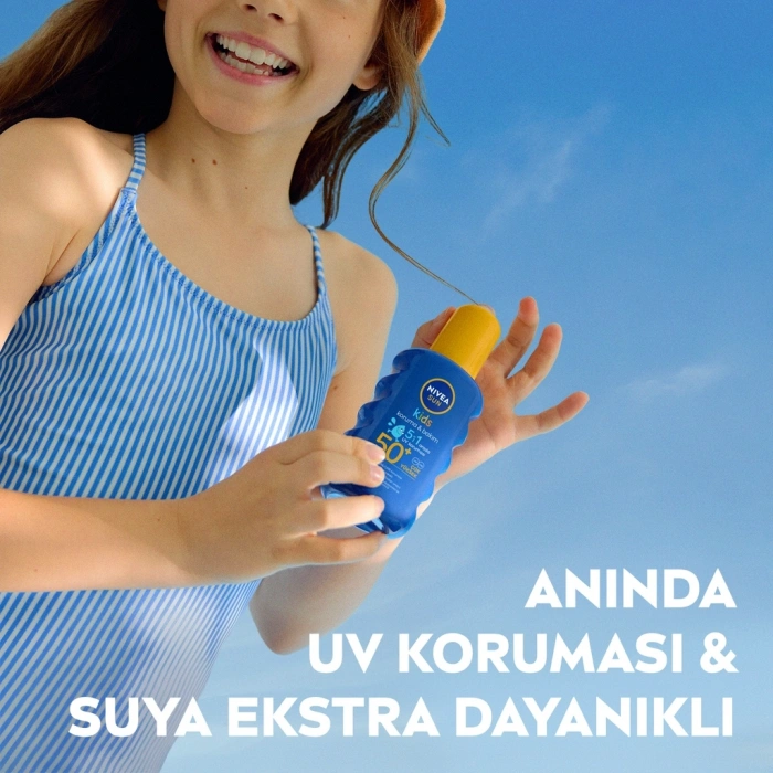 Nivea Sun SPF50+ Koruma ve Bakım Çocuklar İçin Yüksek Güneş Koruyucu Sprey 200 ml