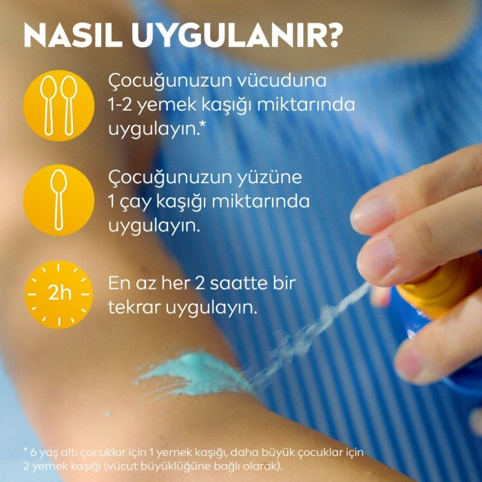 Nivea Sun SPF50+ Koruma ve Bakım Çocuklar İçin Yüksek Güneş Koruyucu Sprey 200 ml