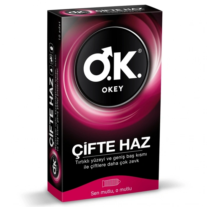 Okey Çifte Haz Prezervatif 10lu