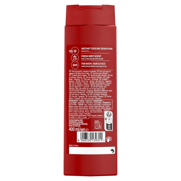 Old Spice Cold Spice 3’ü 1 Arada Duş Jeli 400 ml