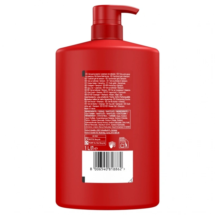 Old Spice Whitewater XXL Büyük Boy Erkek Duş Jeli ve Şampuan 1000 ml