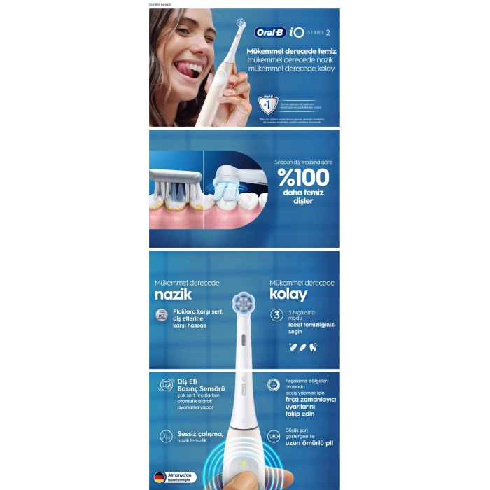 Oral-B iO 2 Şarjlı Diş Fırçası Pembe