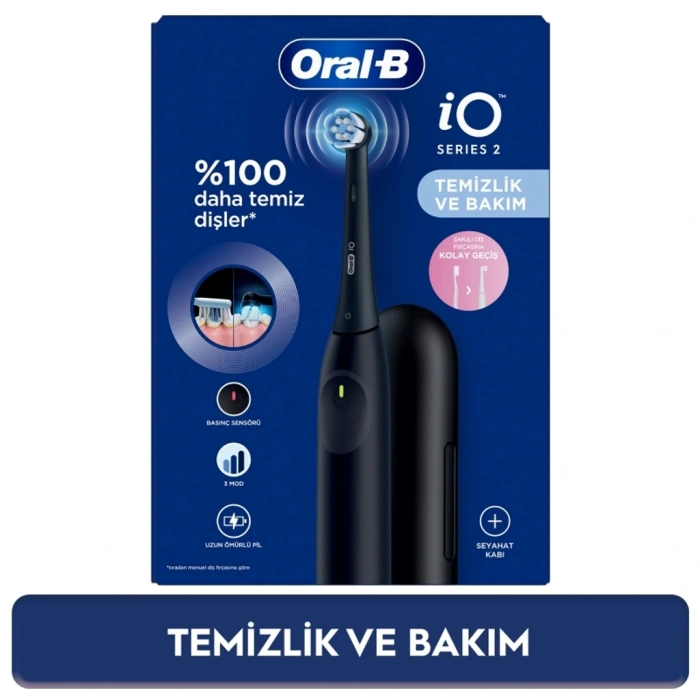 Oral-B iO Series 2 Siyah Diş Fırçası + Seyahat Kabı