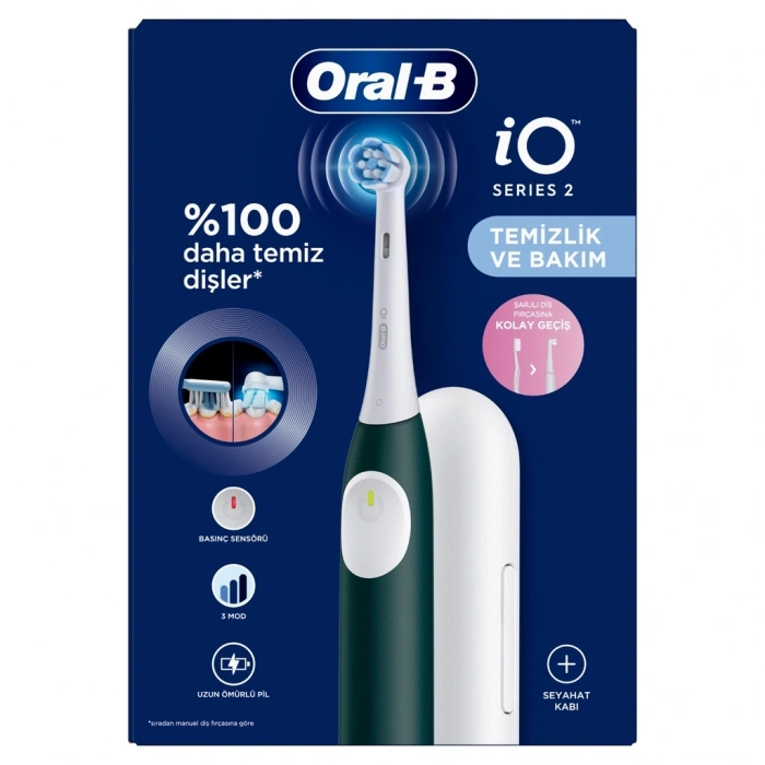 Oral-B iO Series 2 Yeşil Diş Fırçası + Seyahat Kabı