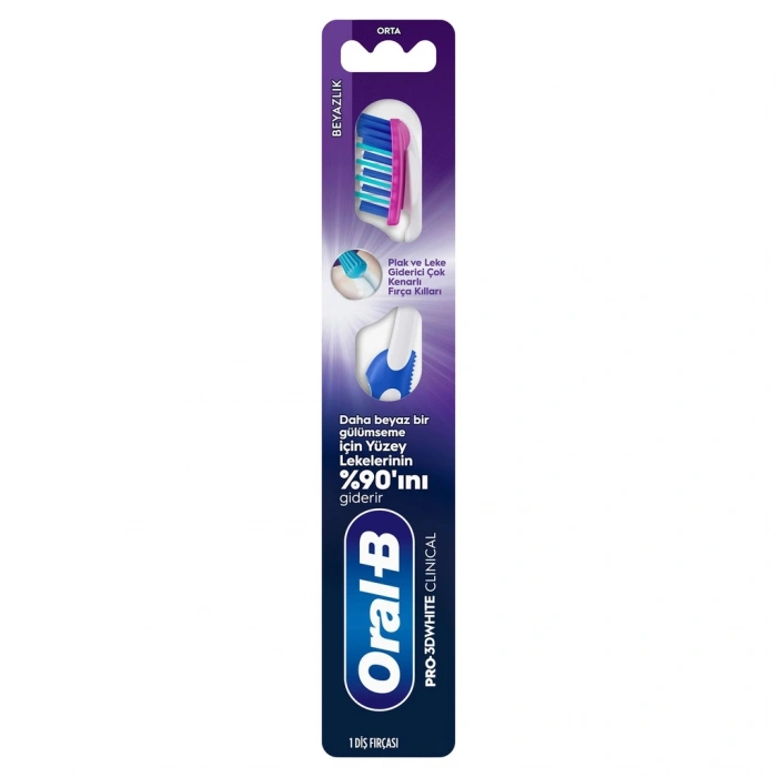 Oral-B Pro-3D White Clinical Beyazlık Diş Fırçası (Orta)