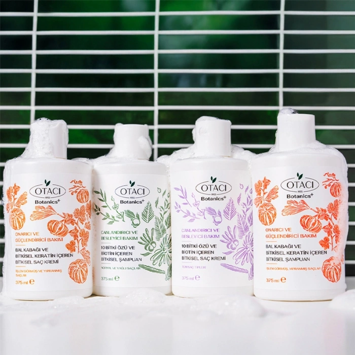 Otacı Botanics+ Canlandırıcı Bitkisel Bakım Şampuanı 10 Bitki ve Biotin 375 ml