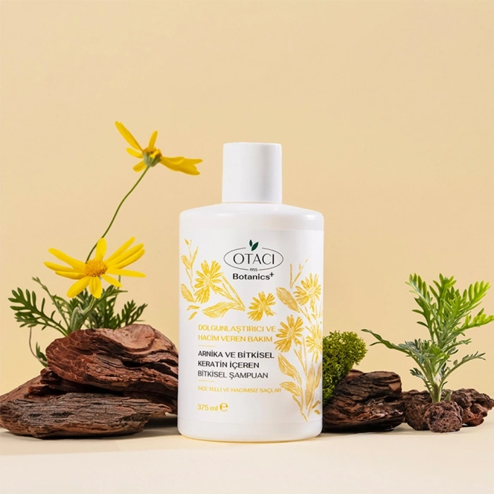 Otacı Botanics+ Dolgunluk ve Hacim Veren Bitkisel Bakım Şampuanı Bitkisel Keratin ve Arnika 375 ml