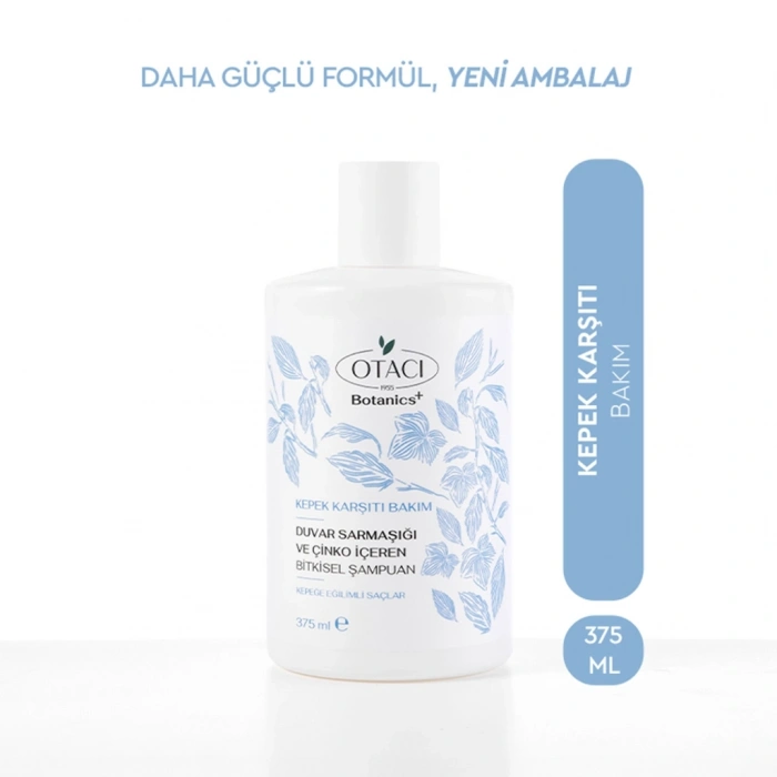 Otacı Botanics+ Kepek Karşıtı Bitkisel Bakım Şampuanı Duvar Sarmaşığı ve Çinko 375 ml