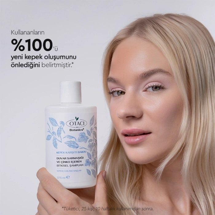 Otacı Botanics+ Kepek Karşıtı Bitkisel Bakım Şampuanı Duvar Sarmaşığı ve Çinko 375 ml