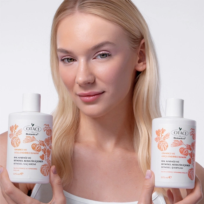 Otacı Botanics+ Onarıcı ve Güçlendirici Bitkisel Saç Bakım Kremi Bal Kabağı ve Bitkisel Keratin 375