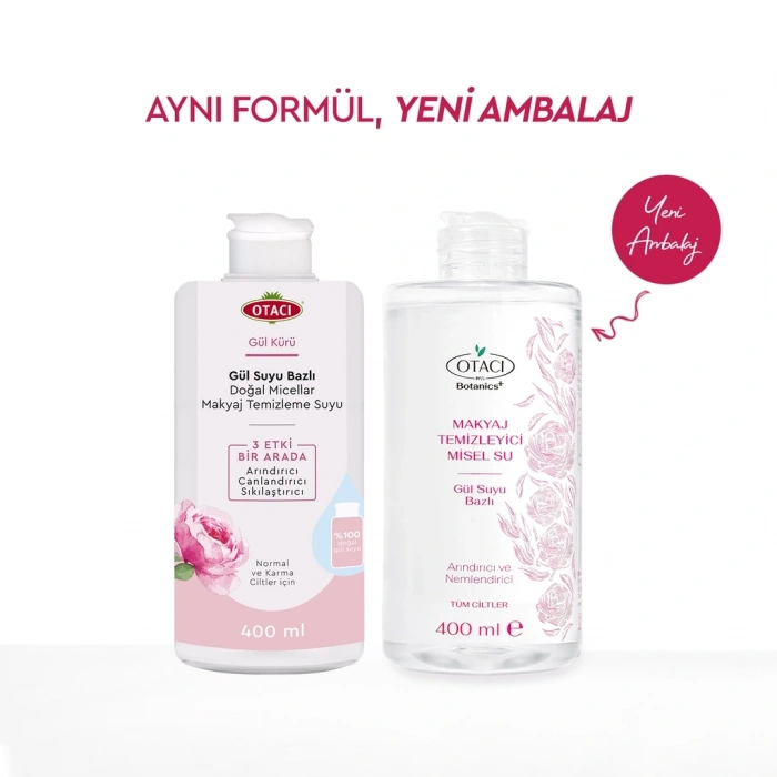 Otacı Gül Kürü Gül Suyu Bazlı Doğal Micellar Makyaj Temizleme Suyu 400 ml