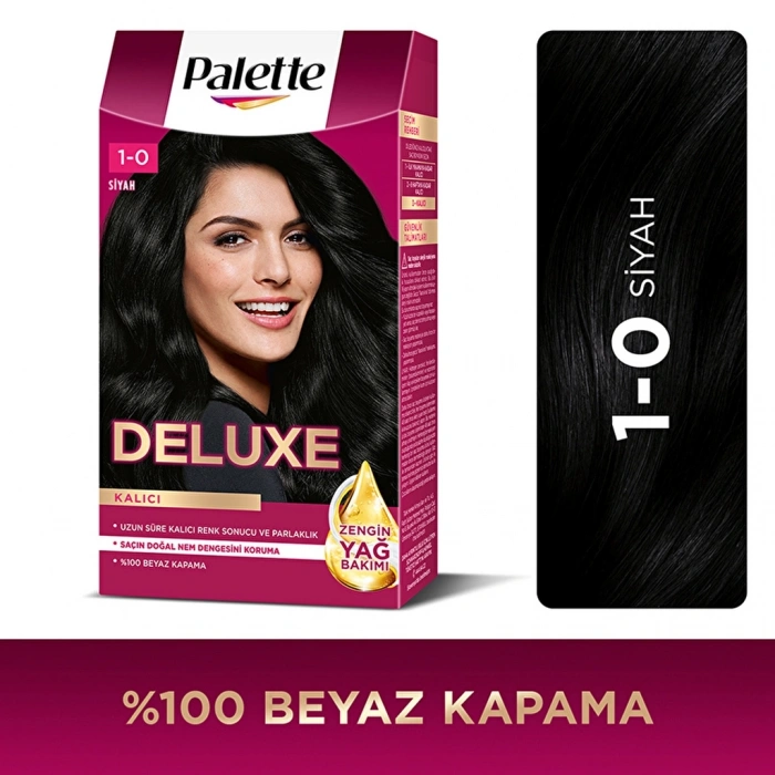 Palette Deluxe Saç Boyası 1-0 Siyah