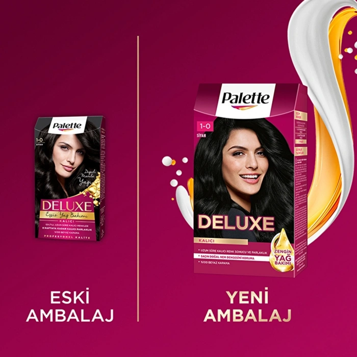 Palette Deluxe Saç Boyası 1-0 Siyah