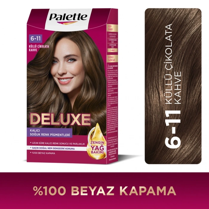 Palette Deluxe Saç Boyası 6-11 Küllü Çikolata Kahve
