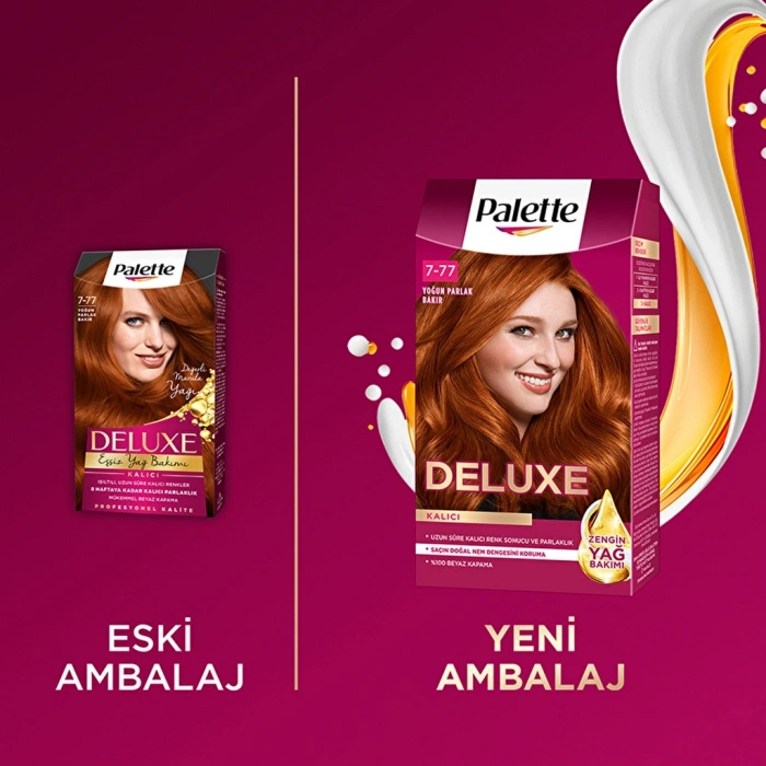 Palette Deluxe Saç Boyası 7-77 Yoğun Parlak Bakır