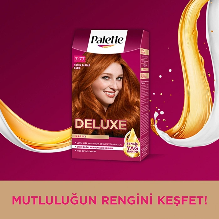 Palette Deluxe Saç Boyası 7-77 Yoğun Parlak Bakır