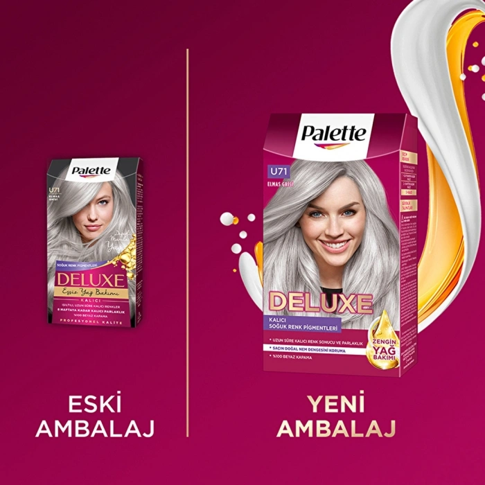 Palette Deluxe Saç Boyası U71 Elmas Grisi