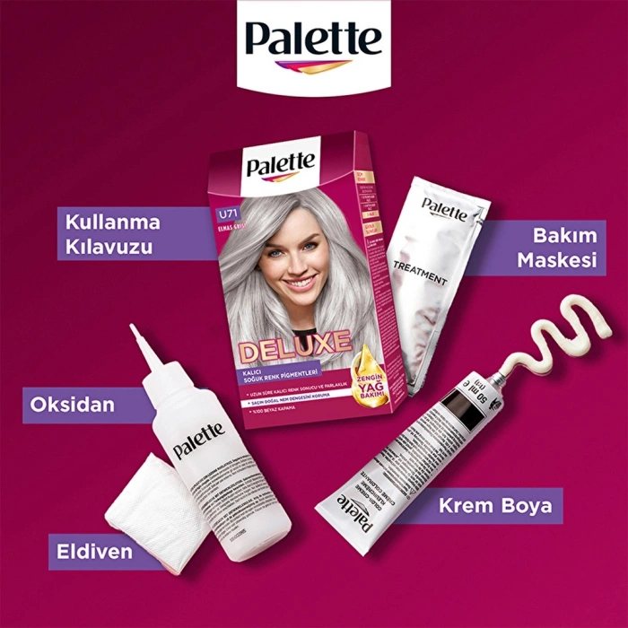 Palette Deluxe Saç Boyası U71 Elmas Grisi