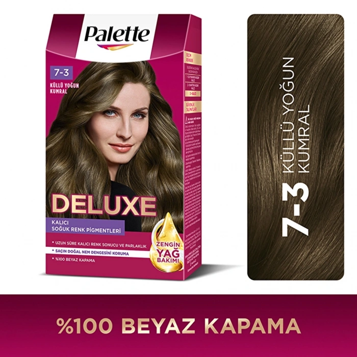 Palette Deluxe Yoğun Renkler Saç Boyası 7-3 Küllü Yoğun Kumral