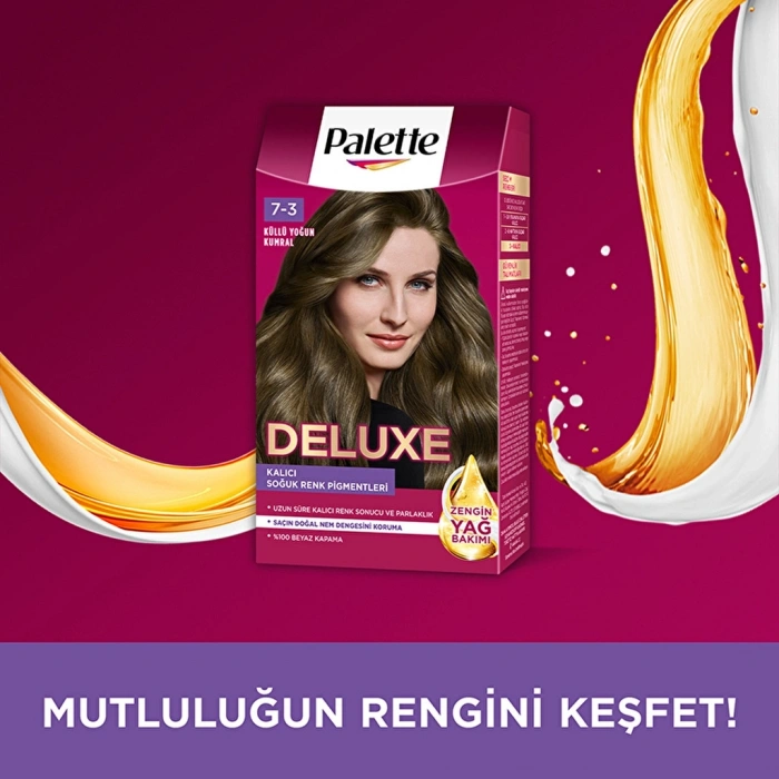 Palette Deluxe Yoğun Renkler Saç Boyası 7-3 Küllü Yoğun Kumral