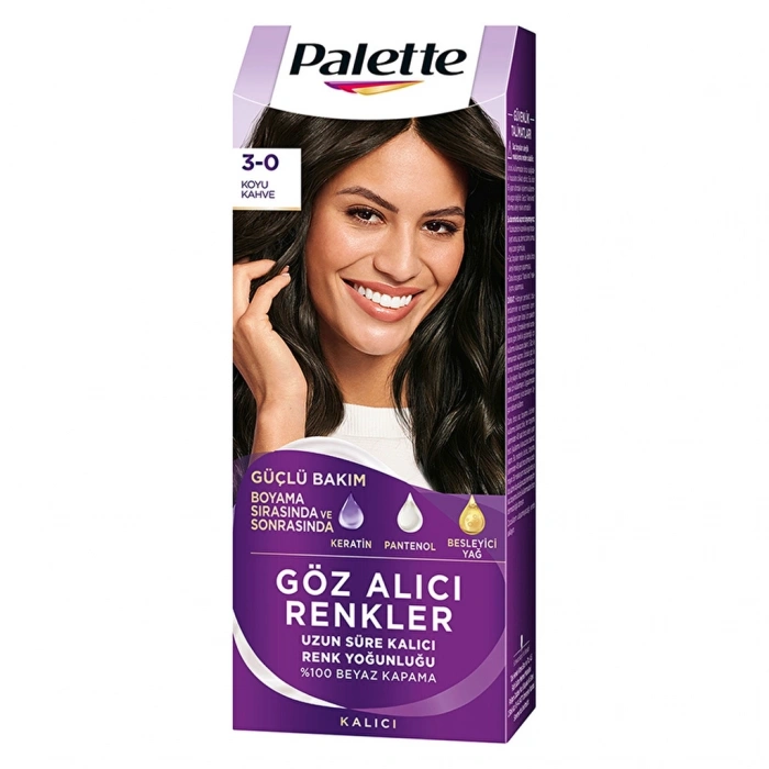 Palette Göz Alıcı Renkler Saç Boyası 3-0 Koyu Kahve