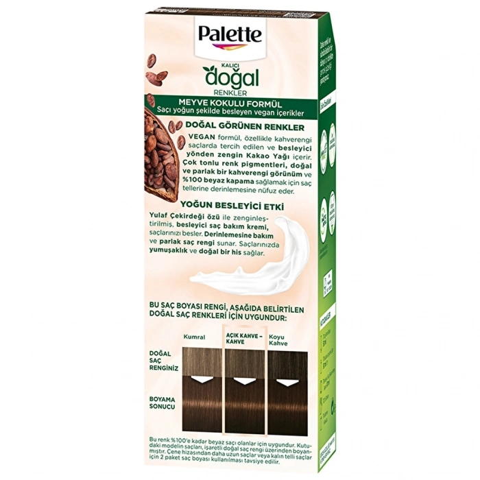 Palette Kalıcı Doğal Renkler Saç Boyası 4-60 Altın Kahve