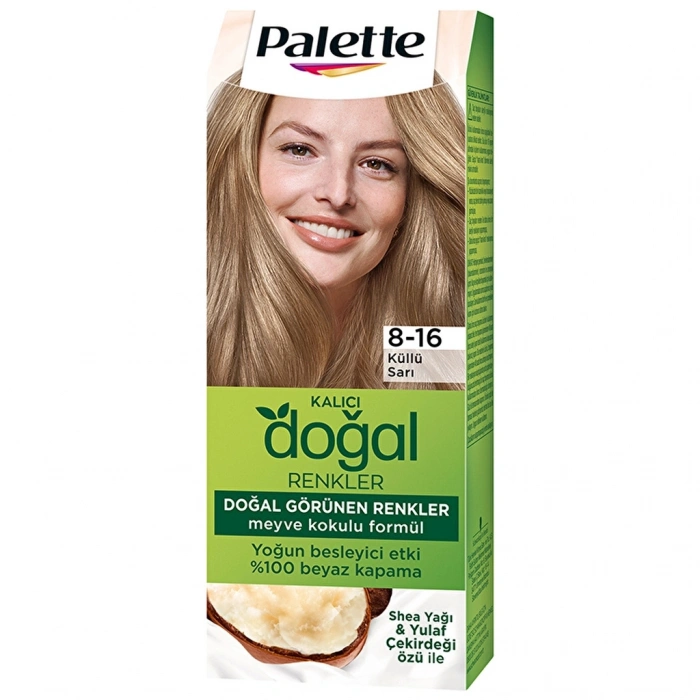 Palette Kalıcı Doğal Renkler Saç Boyası 8-16 Küllü Sarı