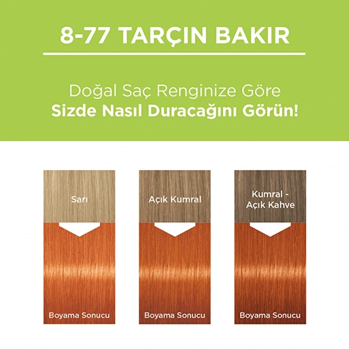 Palette Kalıcı Doğal Renkler Saç Boyası 8-77 Tarçın Bakır
