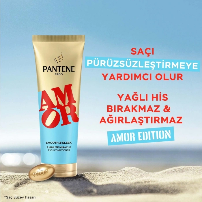 Pantene Amor Yumuşak ve Pürüzsüz 3 Dakikalık Mucize Saç Bakım Kremi 220 ml