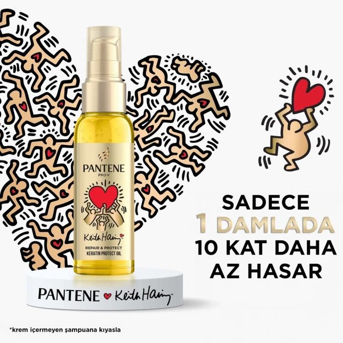 Pantene Keith Haring Keratin Yoğun Bakım Saç Yağı 100 ml