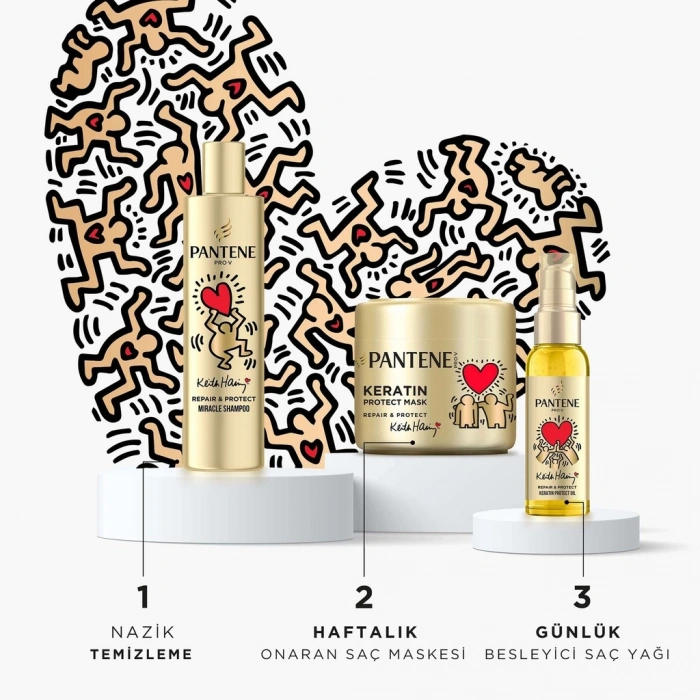 Pantene Keith Haring Keratin Yoğun Bakım Saç Yağı 100 ml