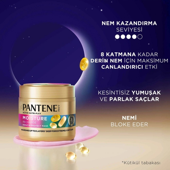 Pantene Kesintisiz Nem Takviyesi Keratin Koruyucu Maske 300 ml