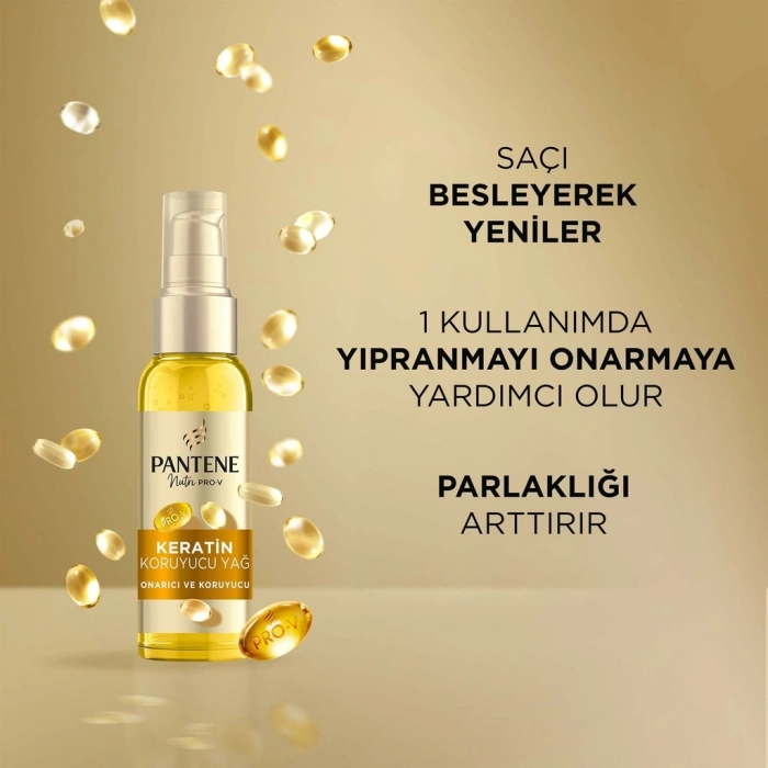 Pantene Pro-V E Vitaminli Keratin Koruyucu Yoğun Onarıcı Saç Bakım Yağı 100 ml