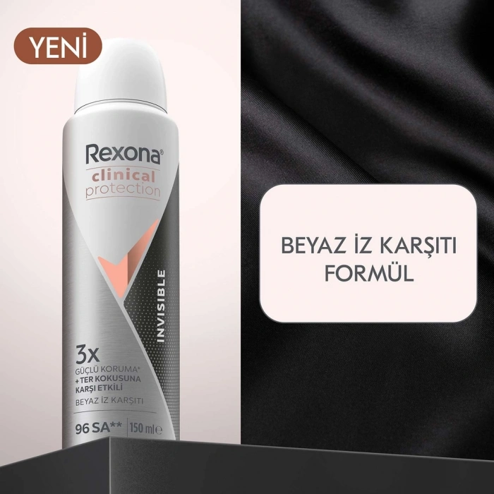 Rexona Clinical Protection Kadın Sprey Deodorant Invisible 150 ml