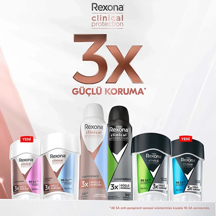 Rexona Clinical Protection Kadın Stick Deodorant Shower Clean 45 ml