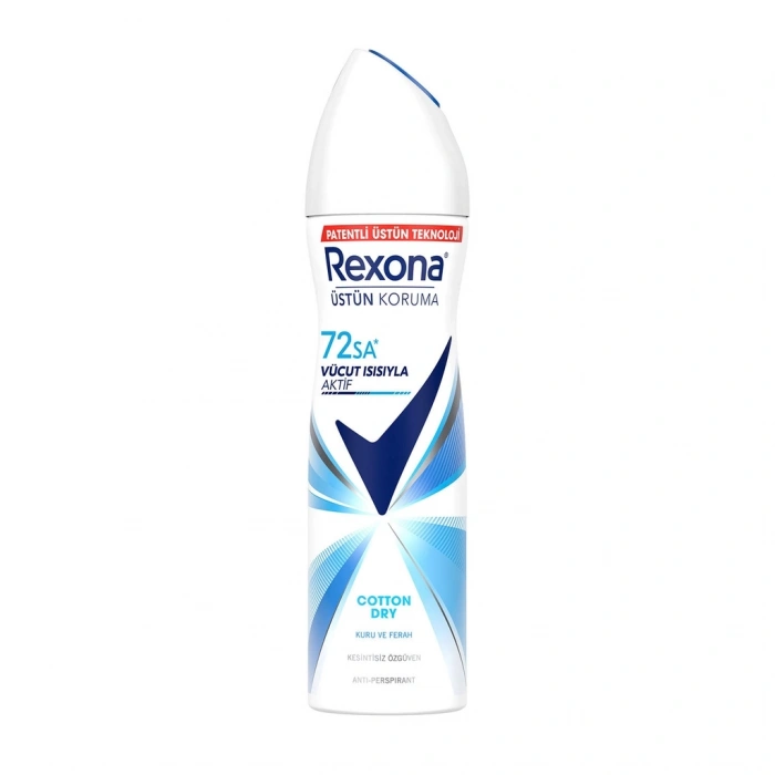 Rexona Kadın Sprey Deodorant Cotton Dry 72 Saat Kesintisiz Koruma 150 ml